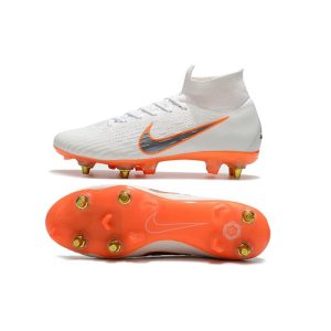 Kopačky Pánské Nike Mercurial SUPERFLY 6 ELITE SG-PRO Anti-Clog – bílá oranžová